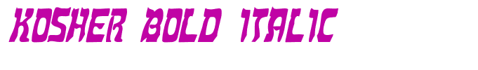 Kosher Bold Italic